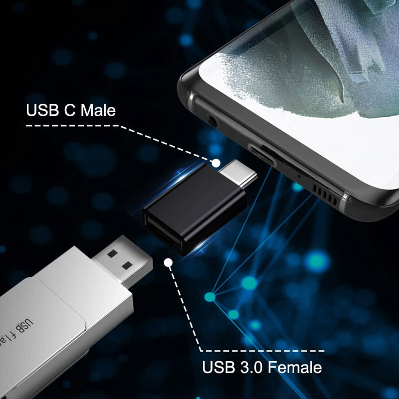 Jual MGBB Mini OTG USB TO IP/type C Adapter Converter USB Plug Play ...