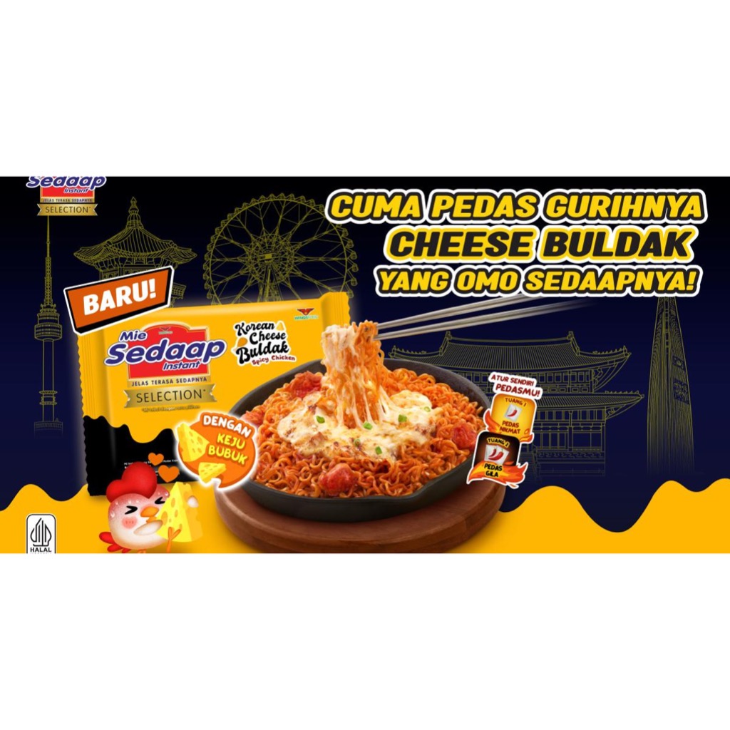 Jual Mie Sedaap Korean Spicy Chicken Goreng / Kuah Soup / Cheese Buldak ...