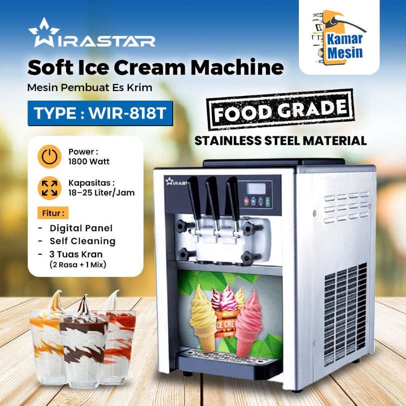 Jual WIRASTAR by WIRATECH Mesin Soft Ice Cream Pembuat Es Krim 3 Kran ...