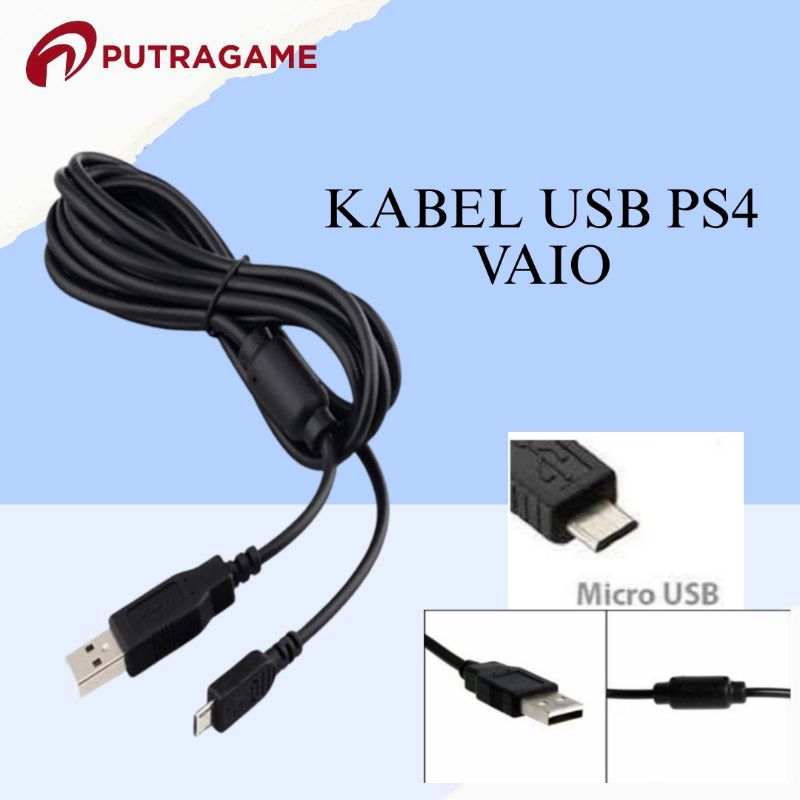 Jual KABEL CHARGER STIK PS4 KABEL USB STIK PS4 VAIO PANJANG