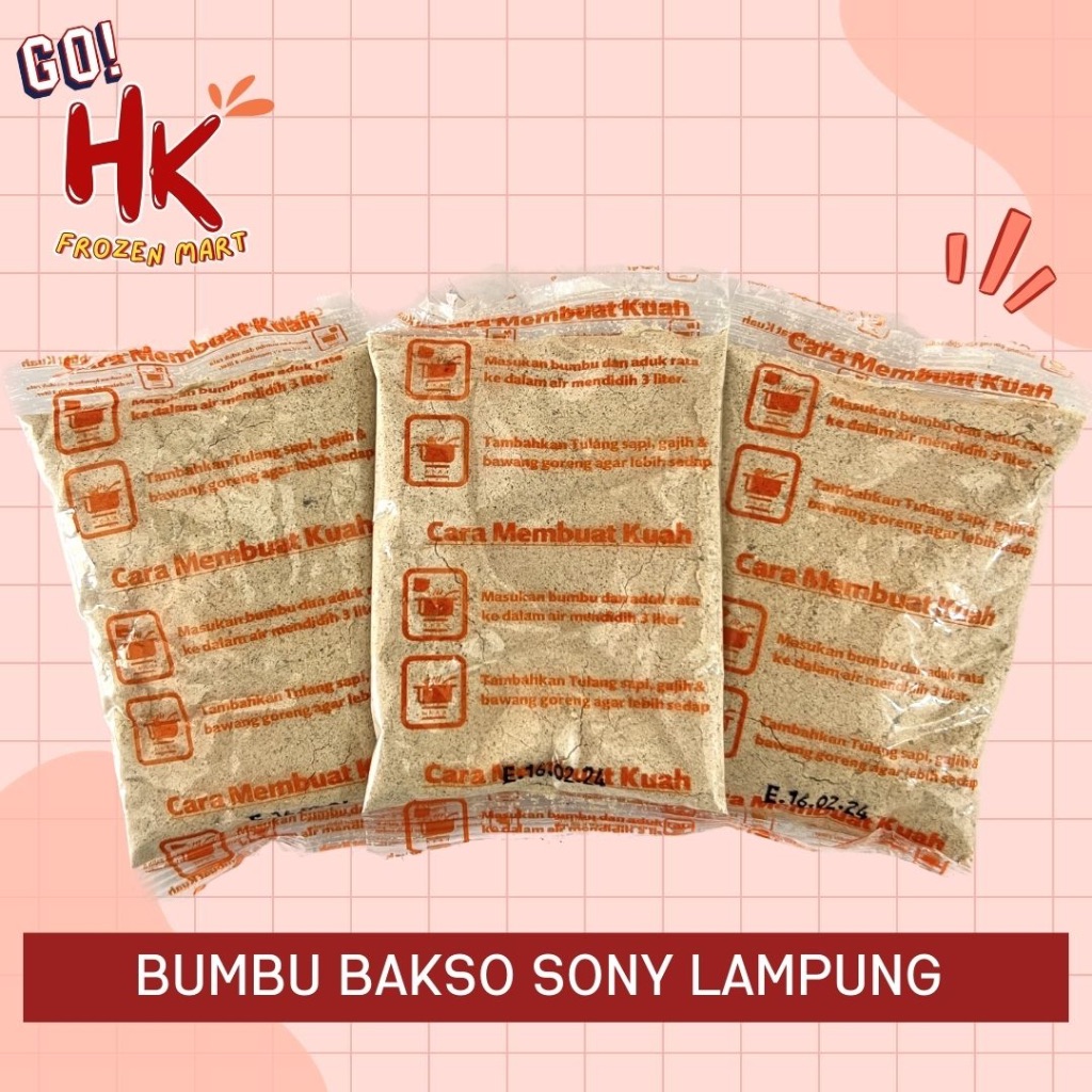 Jual Bumbu Bakso Son Hj Sony Asli Lampung Baso Soni Bumbu Kering Siap