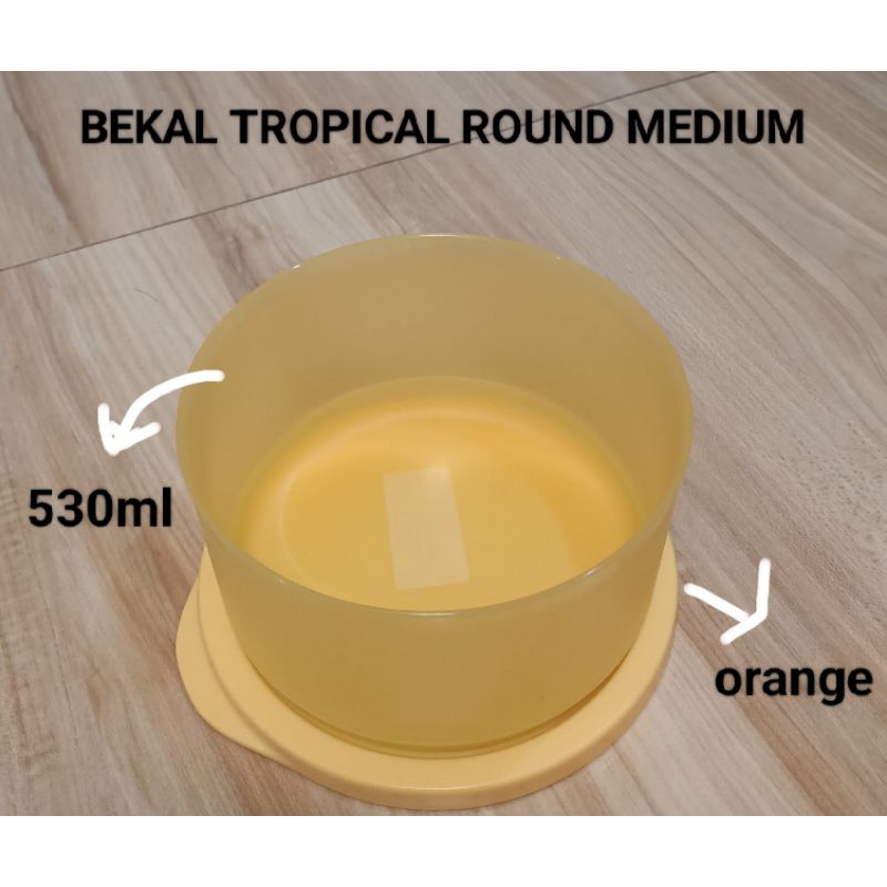 Jual ORIGINAL TUPPERWARE BEKAL BULAT POLOS SUMMER GO ROUND 1PC | Shopee ...