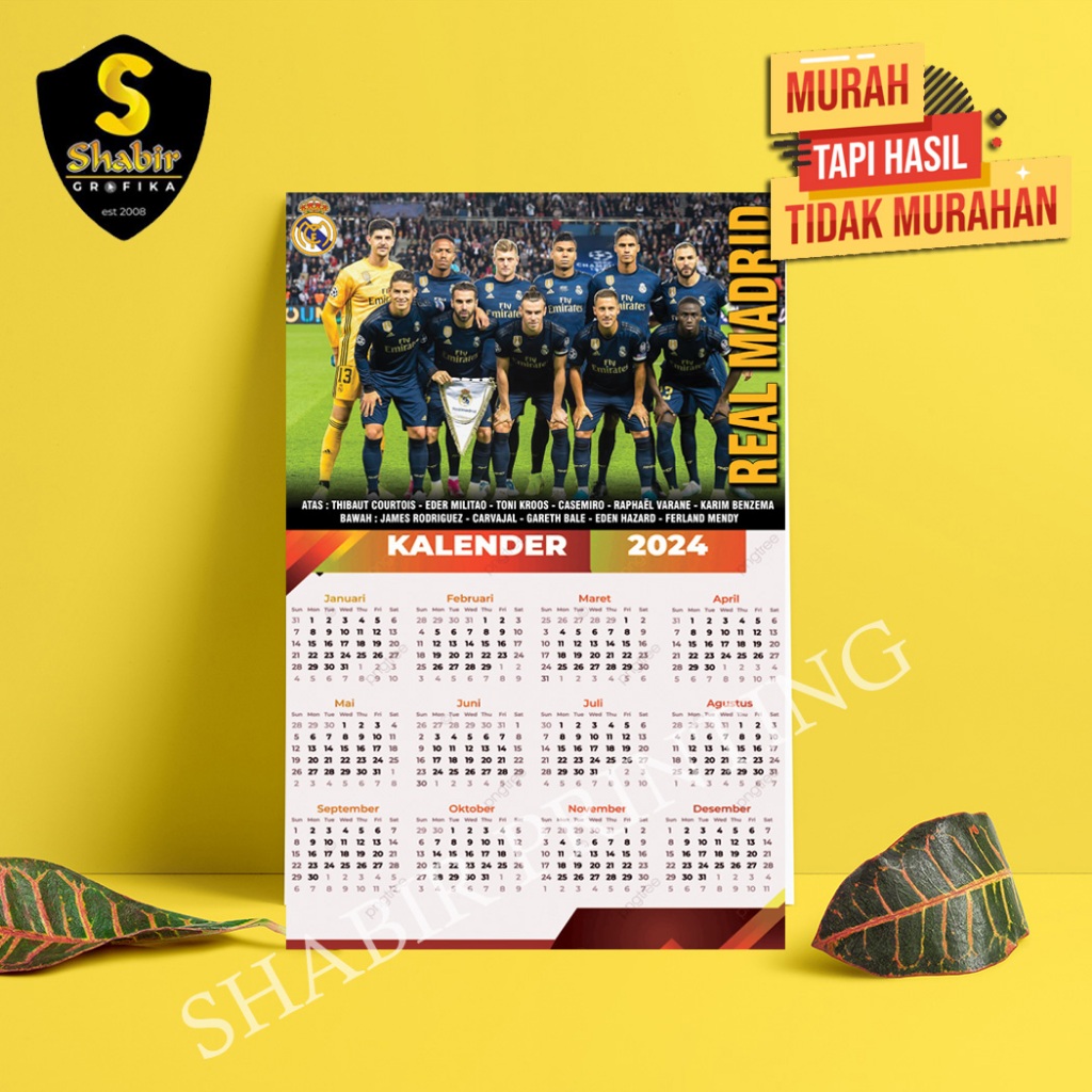 Jual KALENDER TAHUN BARU 2025 SEPAKBOLA CLUB REAL MADRID  Shopee Indonesia