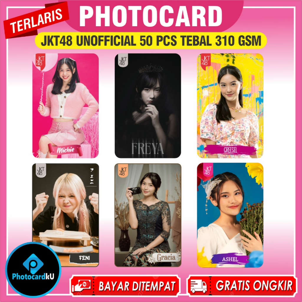 Jual Photocard Jkt48 Unofficial 50 Pcs Tebal 310 Gram Bonus Sticker Cod