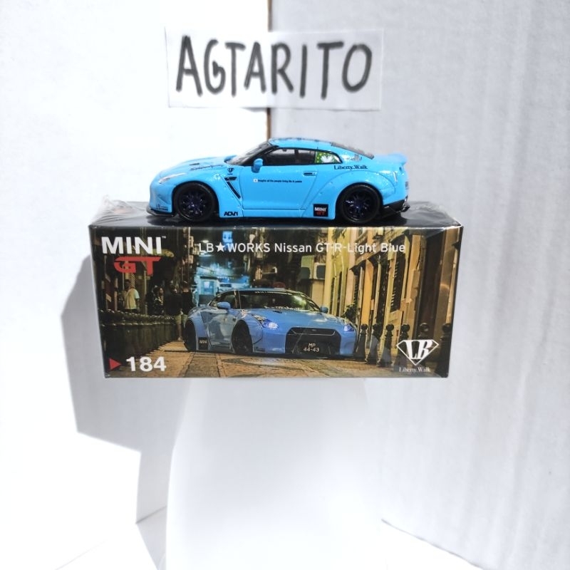 Jual Mini GT 184 LB-Works Nissan GT-R R35 Light Blue | Shopee Indonesia
