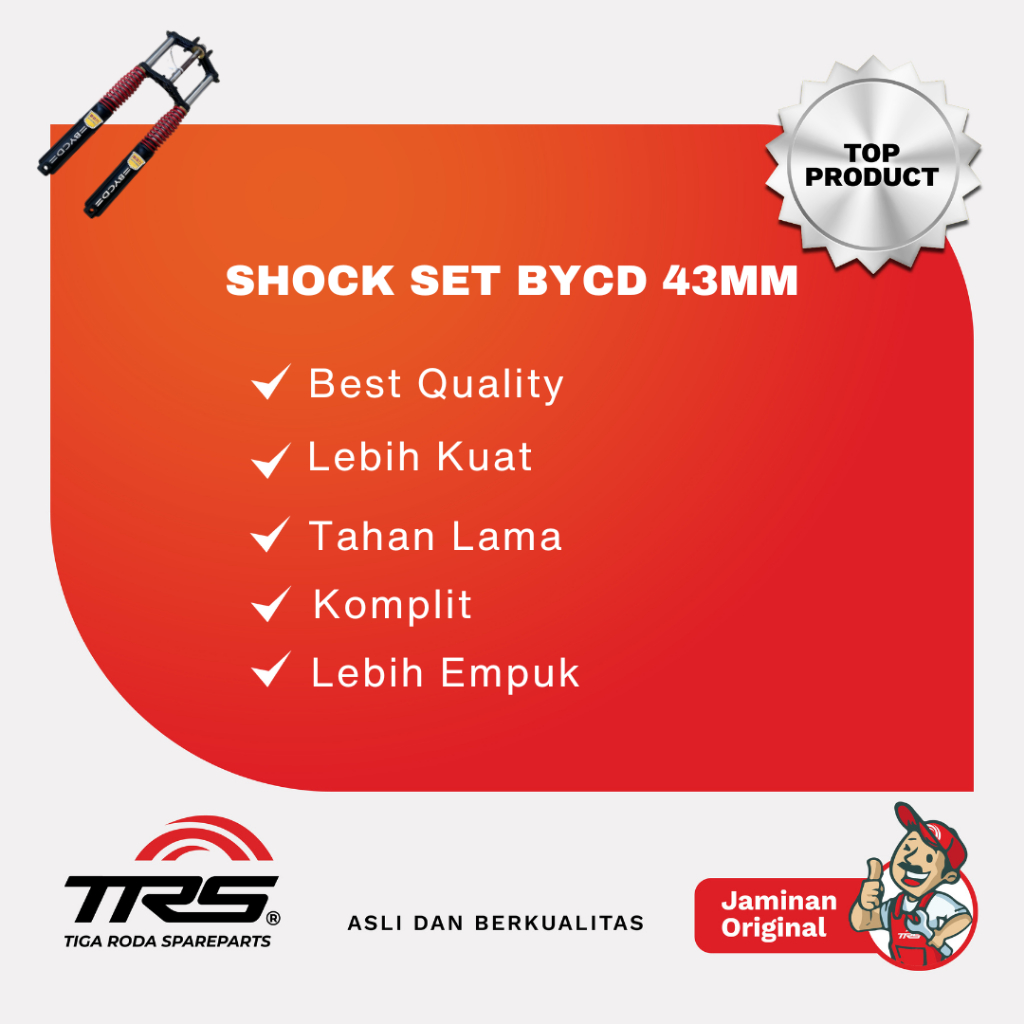 Jual TRS Shock Bycd BYCD Full Set Fullset 43mm Shockbreaker 43mm Viar ...