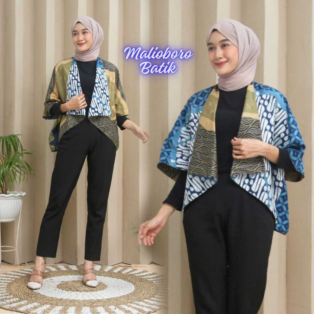 Jual Outer Batik Wanita Modern Motif Bolak Balik Luaran Batik Rompi ...