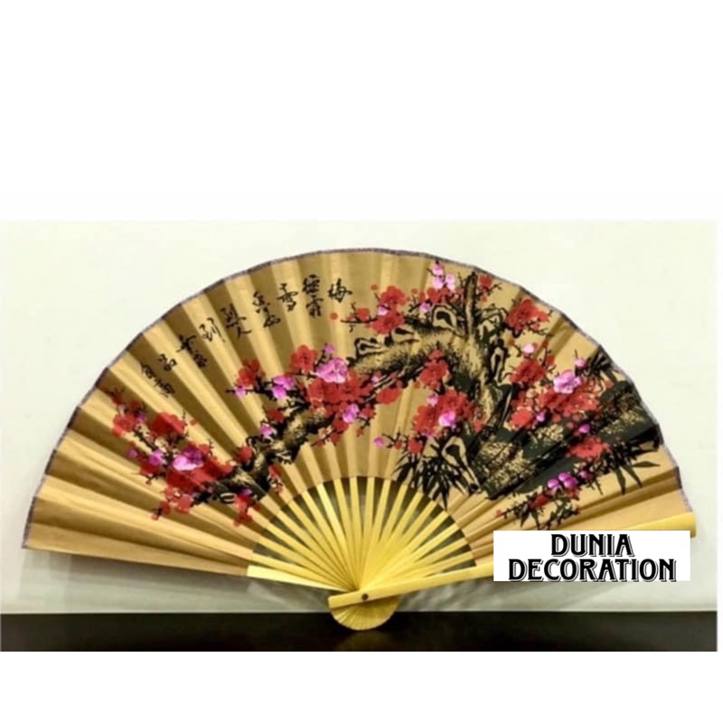 Jual KIPAS BESAR KERTAS BAMBU / HIASAN IMLEK / KIPAS DEKORASI DINDING
