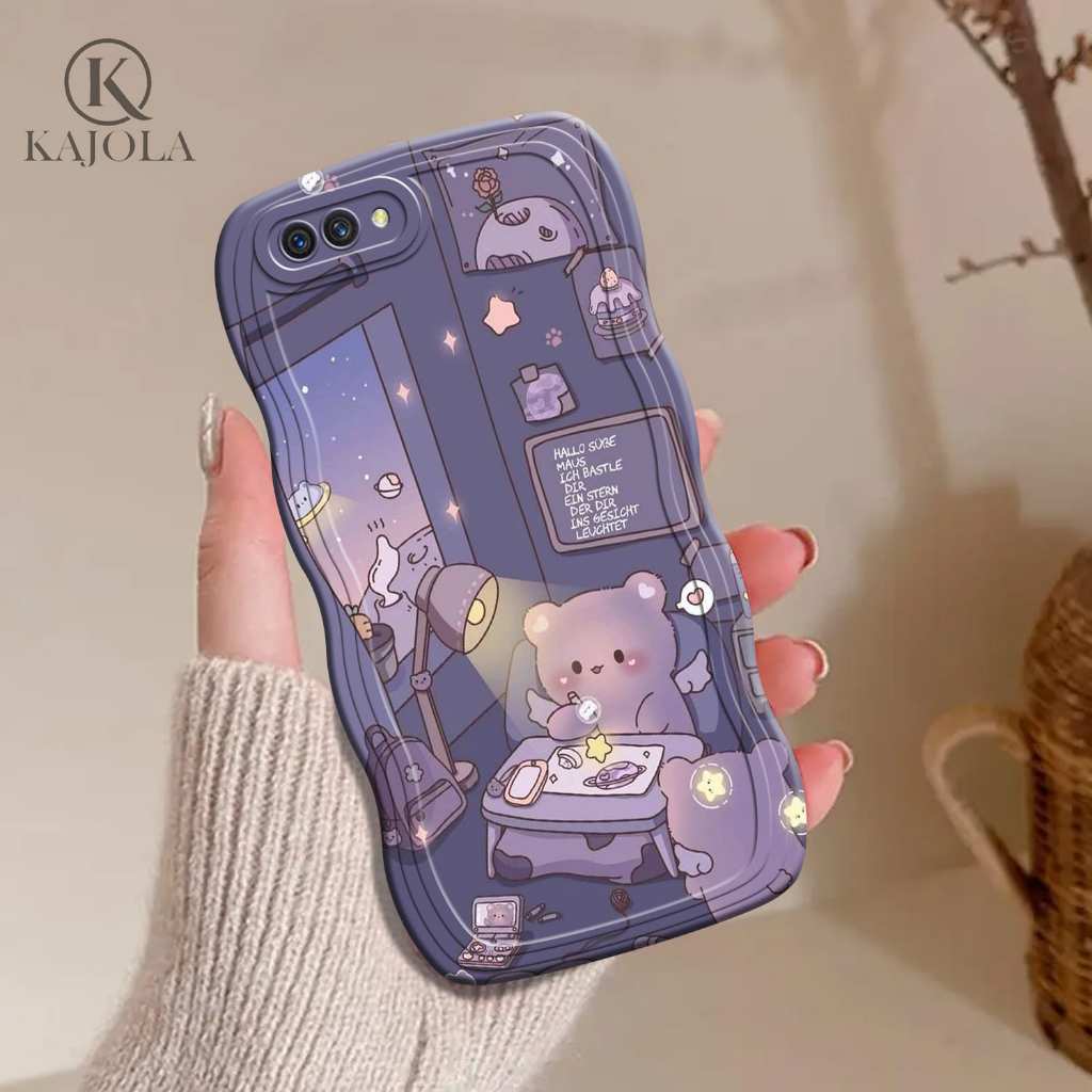 Jual Case Gelombang OPPO A3S Motif Aesthetic Bahan Softcase