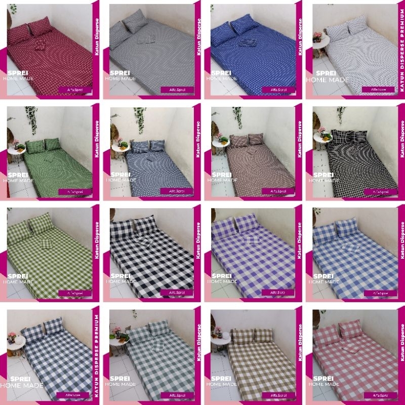 Jual Promo Sprei Aesthetic Motif Kotak Kotak Full Set Sarban Sargul Shopee Indonesia