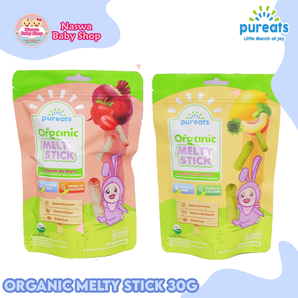 Jual Pureats Organic Melty Stick Cemilan Bayi 6m+ 30g | Shopee Indonesia