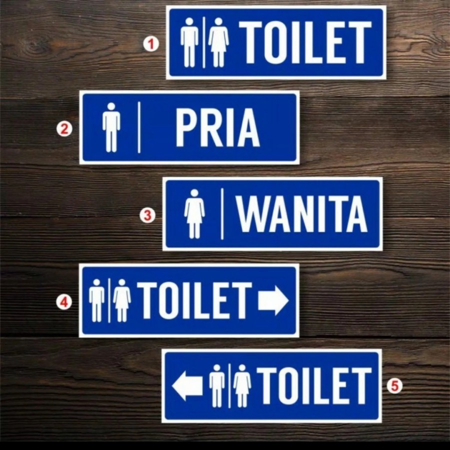 Jual stiker vinyl 8x23cm RUANG TOILET sign rambu k3 | Shopee Indonesia
