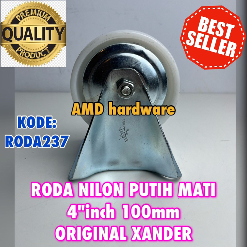 Jual Roda Nylon Mati Putih Inch Inci Wheel Ridgid Nilon Etalase Troli