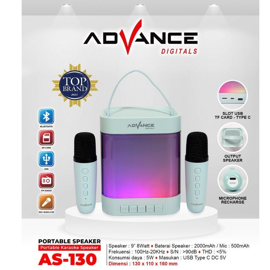 Jual Speaker Mini Advance AS-130 Speaker Portable Karaoke