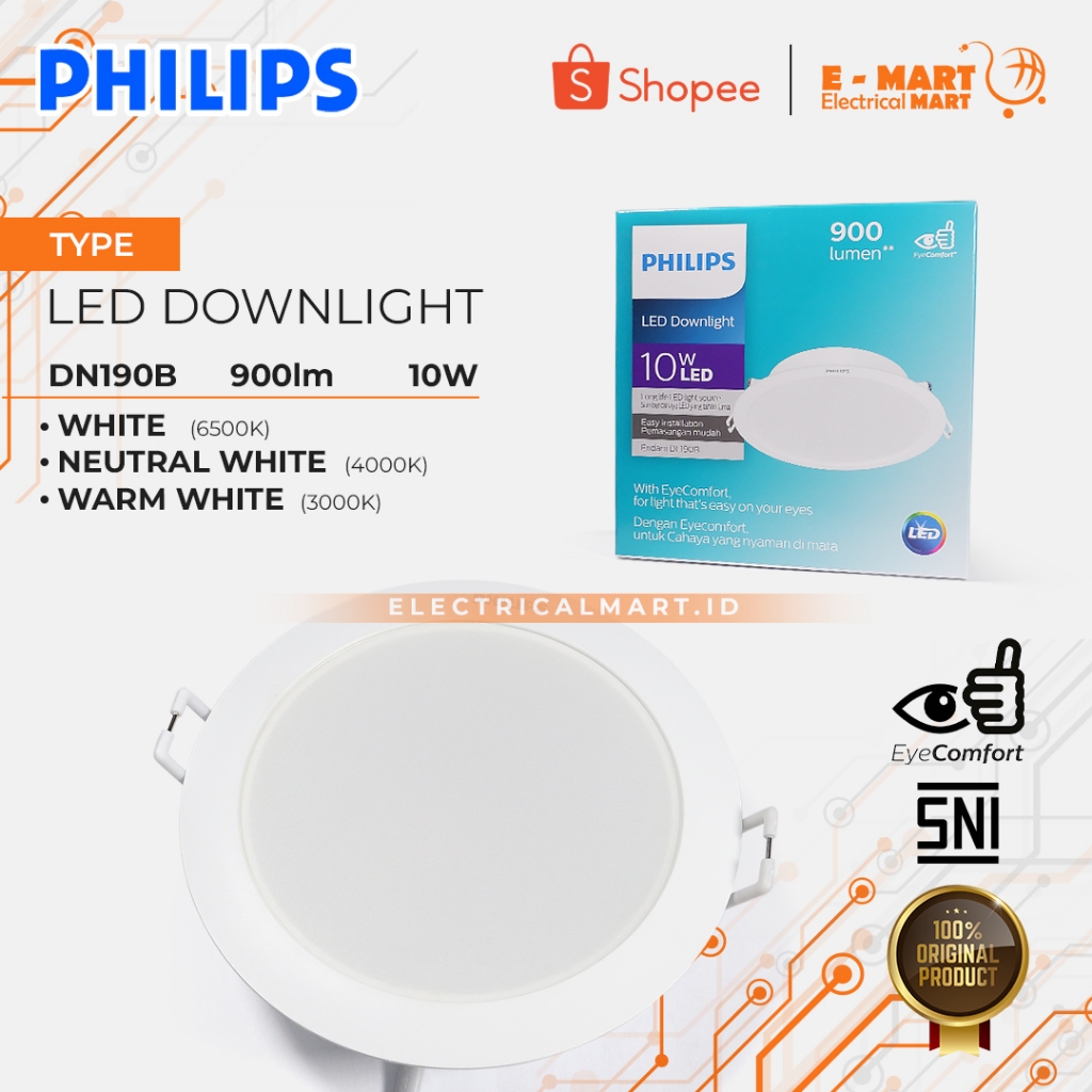 Jual Downlight Led Philips Eridani W Inch Watt D Dl B