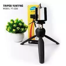 Tripod Penyangga Handphone Kamera 3120 Mudah Dibawa Kemana Mana Stand HP Black Edition Free
