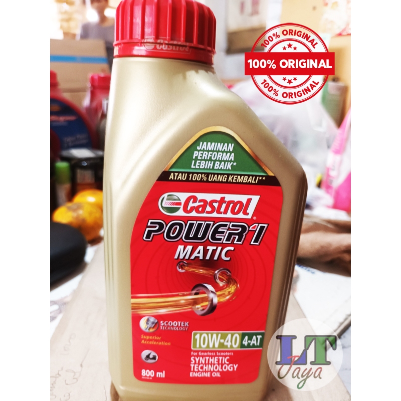 Jual Oli Castrol Power 1 Matic 10W-40 Scooter 800 Ml | Shopee Indonesia