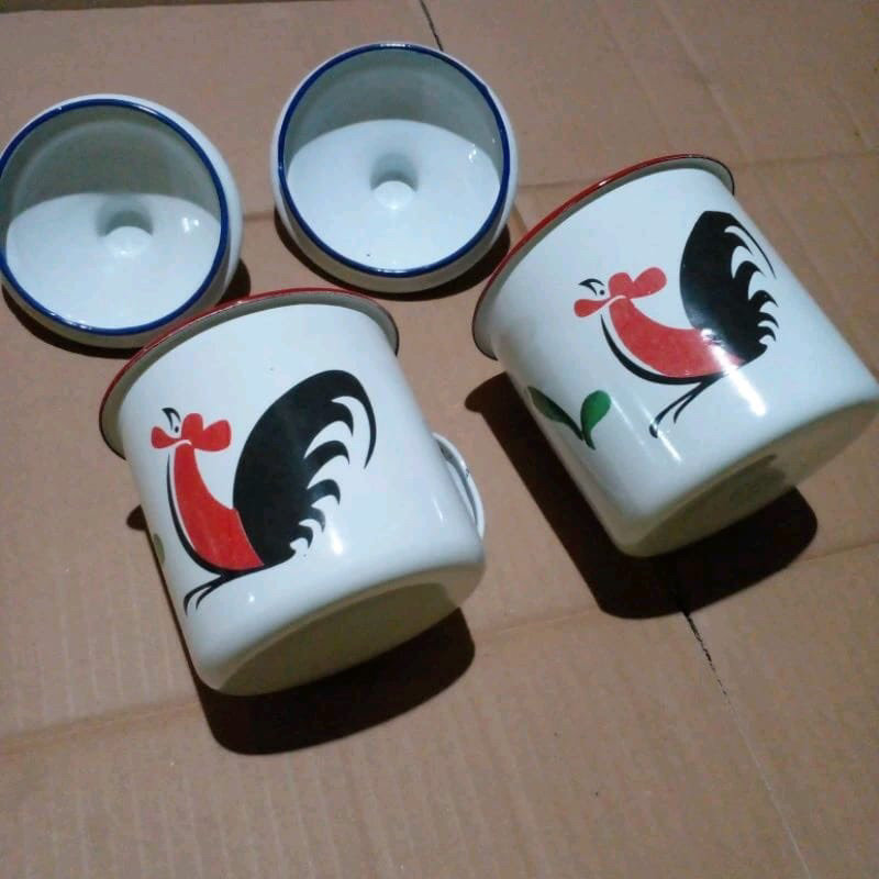 Jual Mug Ayam Jago Cangkir Ayam Jago Enamel Anti Pecah Shopee