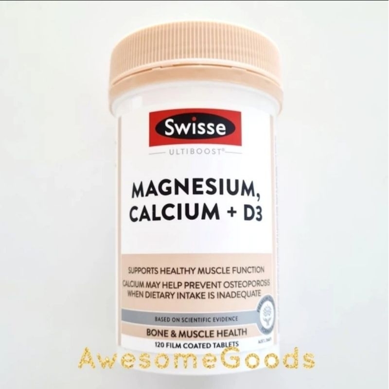 Jual Swisse Ultiboost Magnesium, Calcium + Vitamin D3 120 Tablets Shopee Indonesia