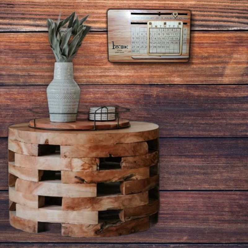 Jual Kalender Abadi calender Kayu aesthetic Sepanjang Abad | Shopee