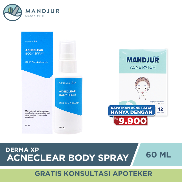 Jual Derma XP Acneclear Body Spray 60 mL - Membantu Mengatasi Jerawat ...