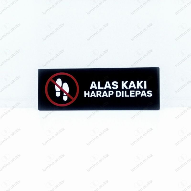 Jual Sign Alas Kaki Harap Dilepas Akrilik Huruf Timbul Shopee Indonesia