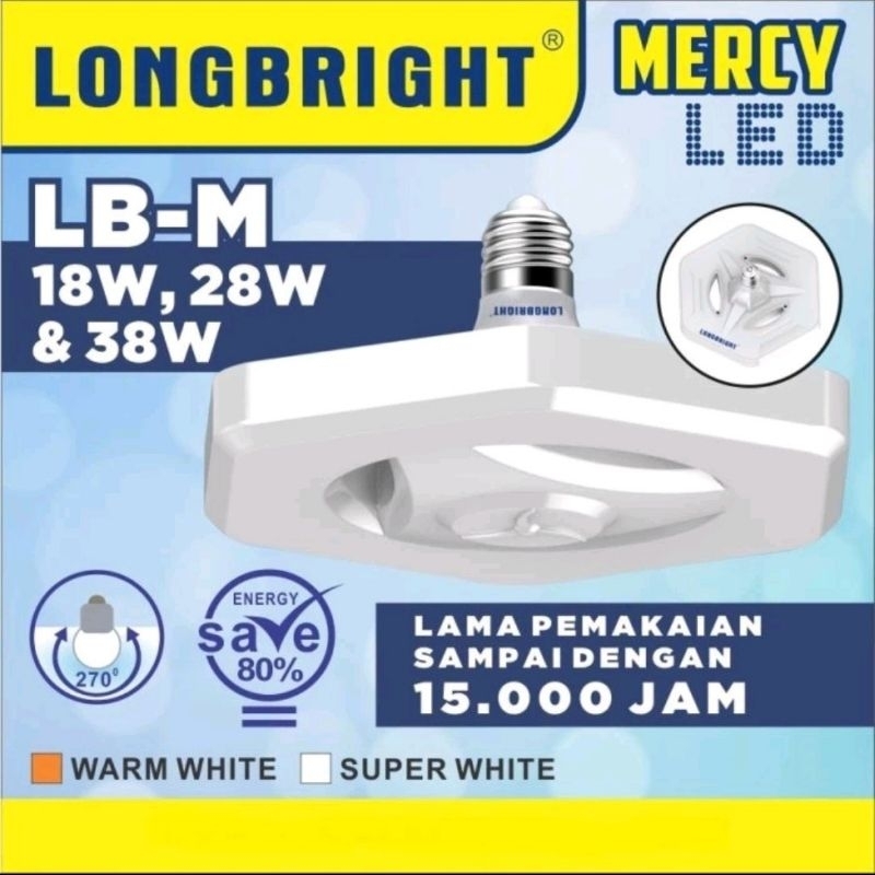 Jual BOLA LED LOGO MERCY / UNIK SUPER TERANG / KAWACHI / 18W 28W 38W ...