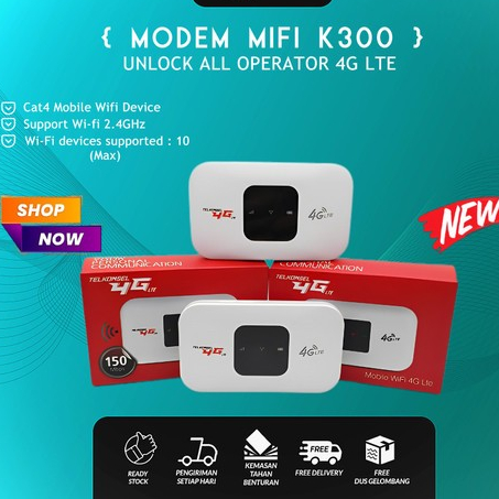 Mifi Modem Wifi 4G UNLOCK ALL OPERATOR Free Perdana Telkomsel By.u