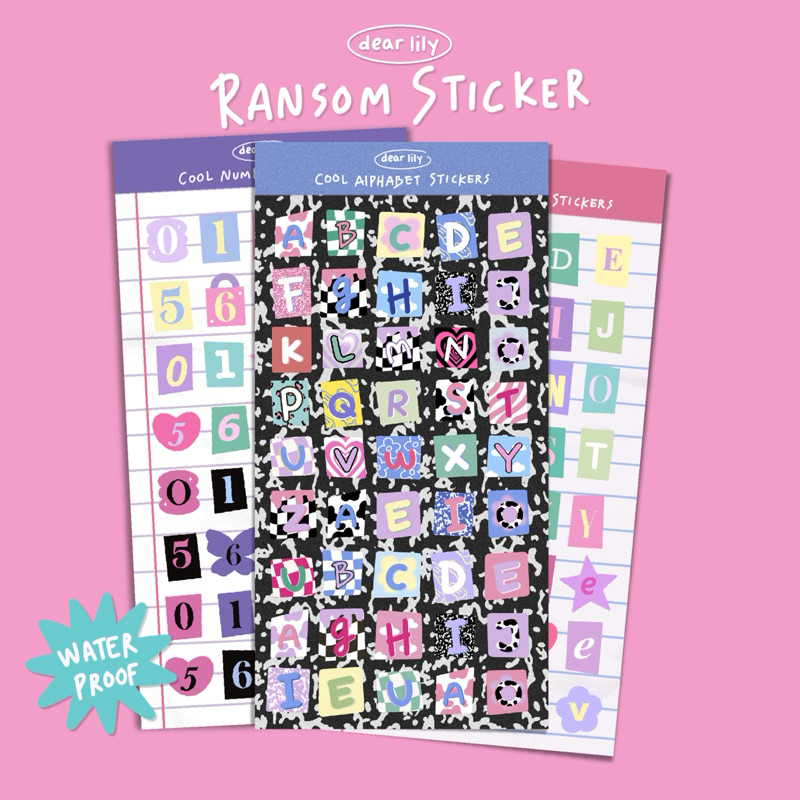 Jual Dear lily - SET Ransom sticker / Bundle alphabet number ransom ...