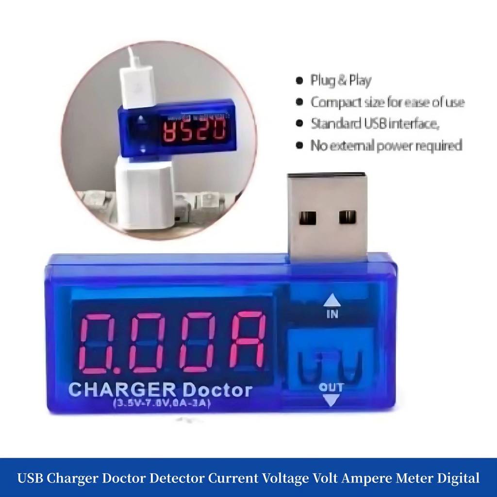 Jual Usb Charger Doctor Detector Current Voltage Volt Ampere Meter