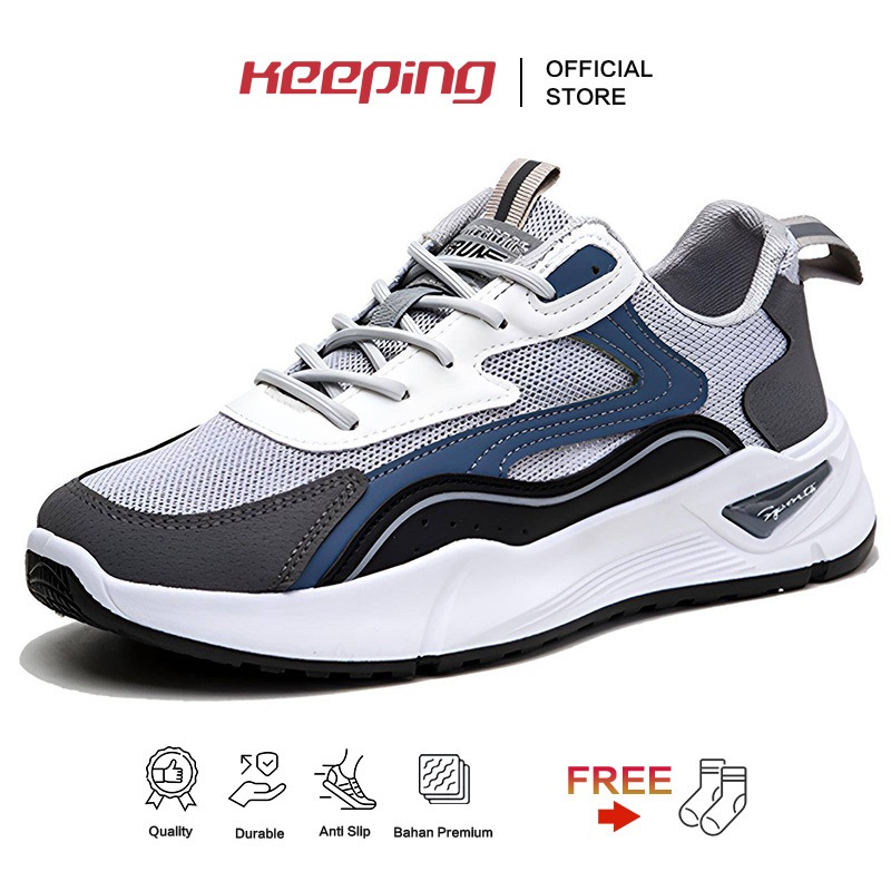 Jual Keeping Sepatu Sneakers Pria Sepatu Cowok Keren Sekolah Sepatu Lari Olahraga Pria Running