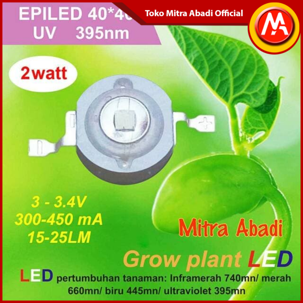 Jual HPL 1 Watt UV Epiled GROW PLANT 395 NM High Power LED Shopee Indonesia