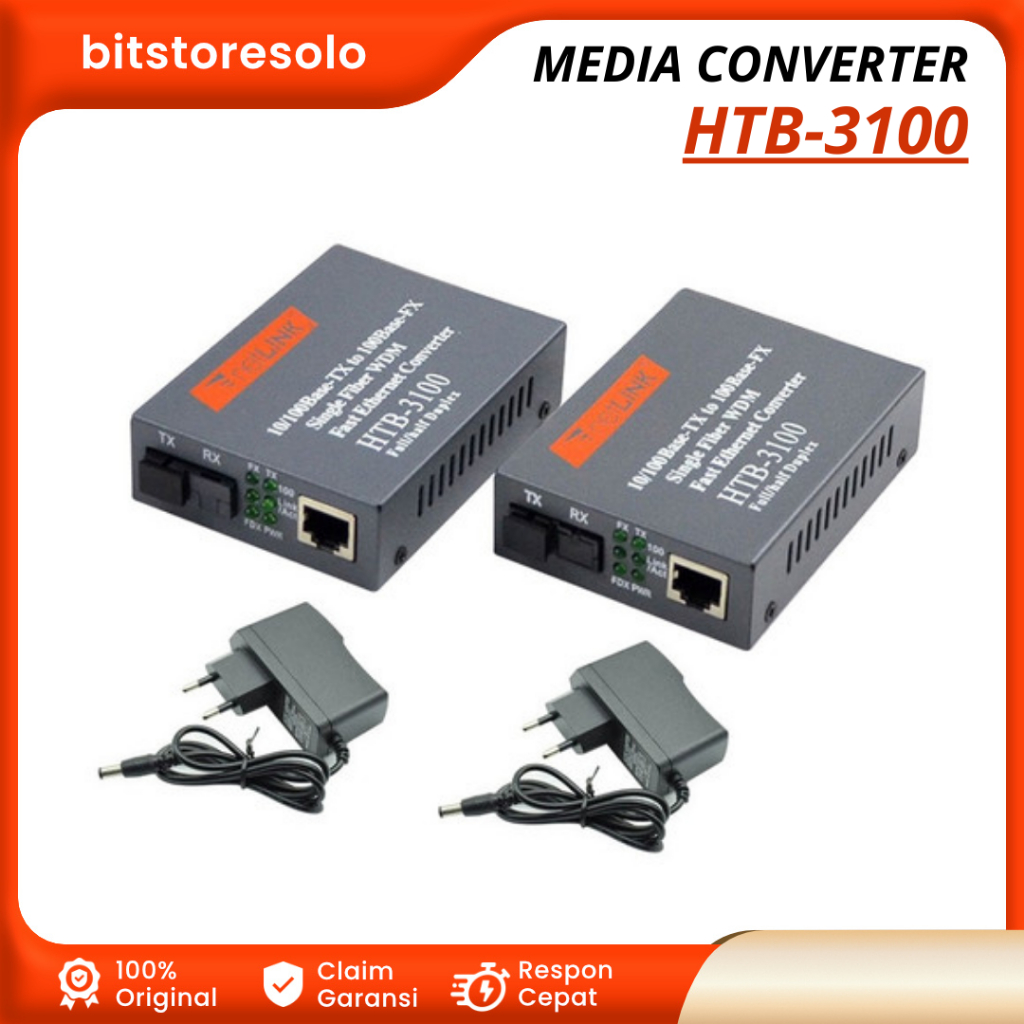 Jual Media Converter HTB Netlink 10/100 A-B HTB-3100 FO | Shopee Indonesia