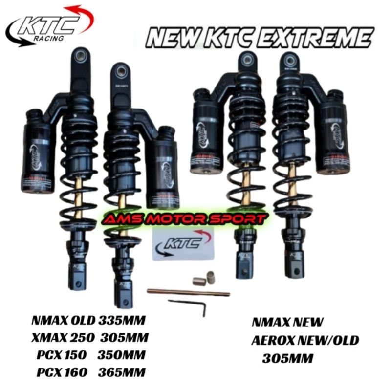 Jual Shockbreaker KTC Racing Extreme Shock Tabung Nmax Pcx Aerox 305mm ...
