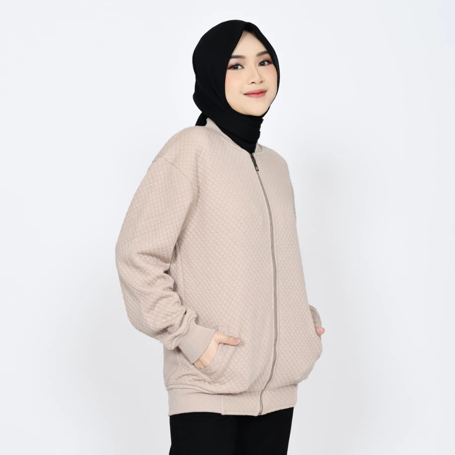 Jaket Sweater Comfy Zipper Wanita