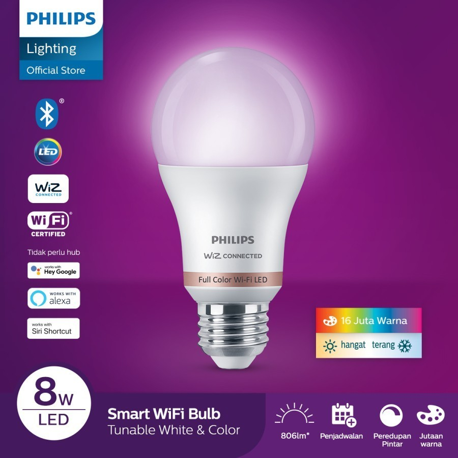 Jual Lampu Philips Smart Wi Fi LED 8W 9W 13W Tunable White Full Color ...
