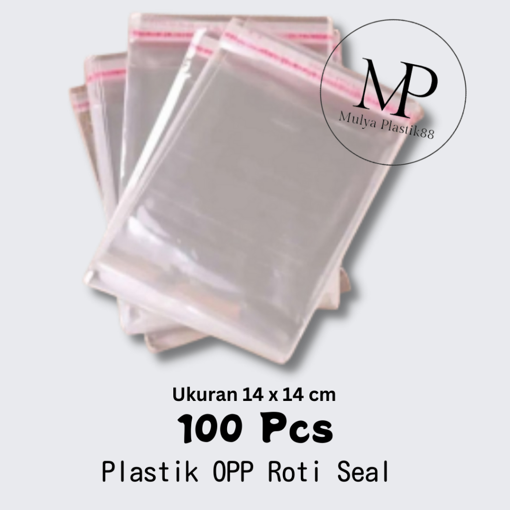 Jual Plastik Roti OPP Seal 14 x 14 cm Lem Tebal Bungkus Kemasan ...