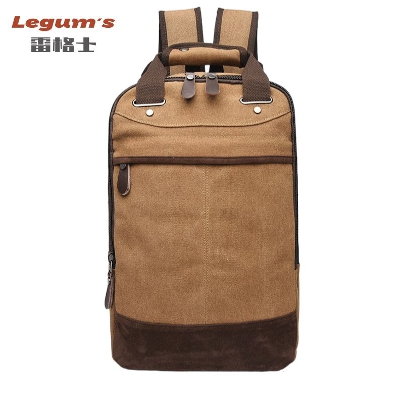 Jual Legums Maracesh Backpack Pria Warna Coklat Tas Kain Kanvas Simple ...