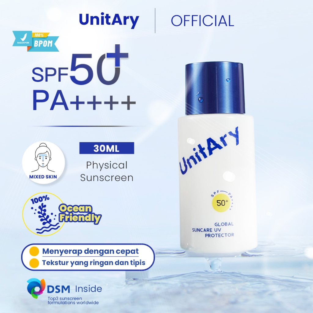 Jual 【Tasya Farasya Approved】UNITARY GLOBAL SUNCARE UV PROTECTOR S SPF