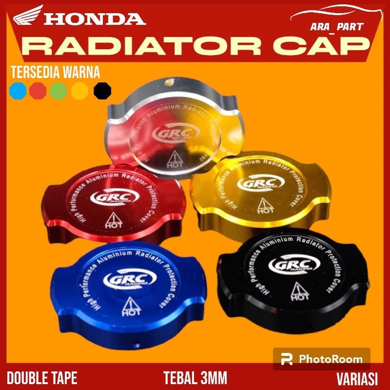 Jual PREMIUM RADIATOR CAP IMPORT TUTUP RADIATOR GRC ARM FULL CNC bisa untuk segala jenis motor ...