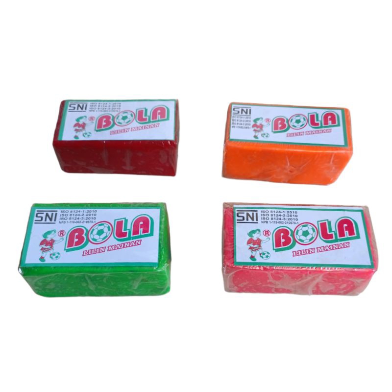 Jual Lilin Mainan Besar / Plastisin Besar 1 warna cap Bola SNI | Shopee ...