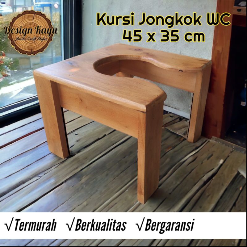 Jual Kursi Toilet Wc Duduk Portable Kayu Kursi Jongkok Bab Lansia Disabilitas X Cm