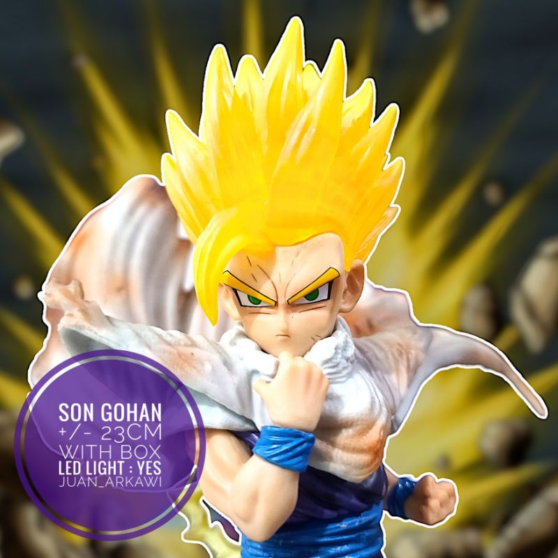 Jual Action Figure Diorama Dragon Ball Son Gohan ( LED Light ) | Shopee ...
