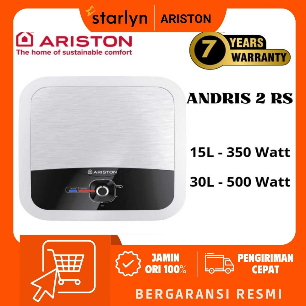 Jual ARISTON WATER HEATER ANDRIS2 RS 15L/30L PEMANAS AIR LISTRIK ANDRIS ...