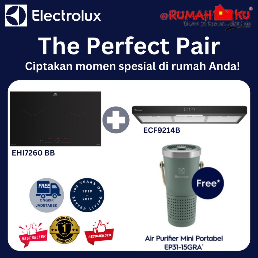 Jual ELECTROLUX Paket Perfect Pair Cooker Hood ECF9214B + Kompor ...