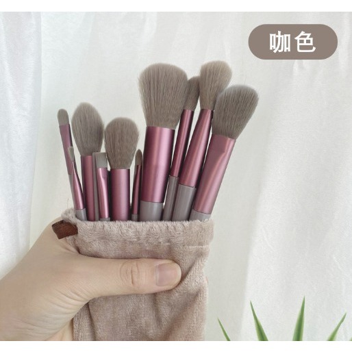 Kuas Make Up Set Isi 13 Pcs Rias Face Contour Eyeshadow Lipbrush 13pc Lengkap Ma - foto 4