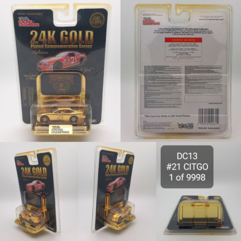 希少！金メッキ！ナスカー ミニカー M&M 1/24スケール 24Kゴールド