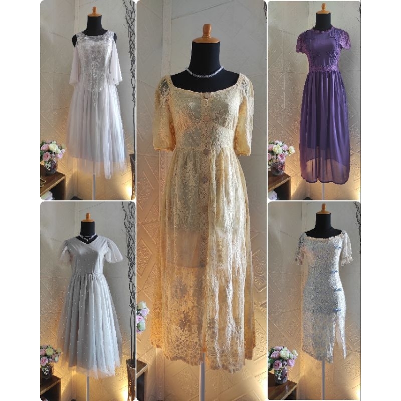 Jual Dress kondangan/Dress pesta/Dress brukat/Dress tile | Shopee Indonesia