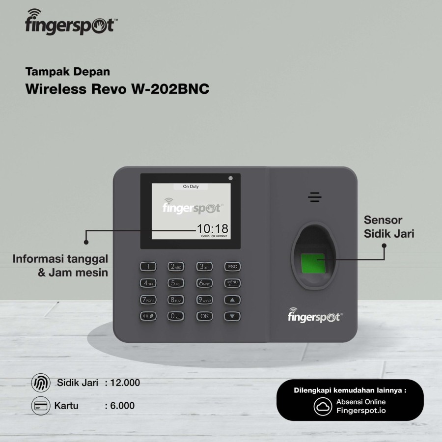 Jual NEW!!!! Revo W-202BNC / Mesin Absensi Fingerprint Card WiFi ...