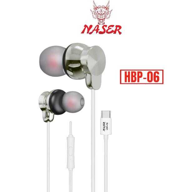 Jual NASER HANDSFREE HBP-06 / Earphone Type C Headset Handsfree Plus ...